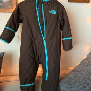 The North Face Kids One Piece - Brown with Teal Accents